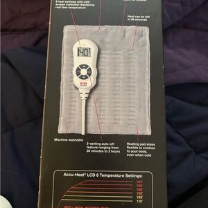 CVS Health Gray Electric Heating Pad with LCD Controller
